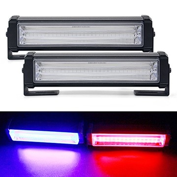 Lampa błyskowa stroboskop czerwono niebieski 2szt ZESTAW 2 LAMPY STEROWNIK