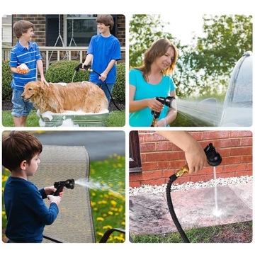 ГИБКИЙ САДОВЫЙ ШЛАНГ 45М + РУЧКА-СОЕДИНИТЕЛЬ ДЛЯ ПИСТОЛЕТА