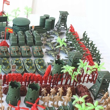 Игровой набор армейских фигурок 520 пластиковых солдатиков диаметром 5 см