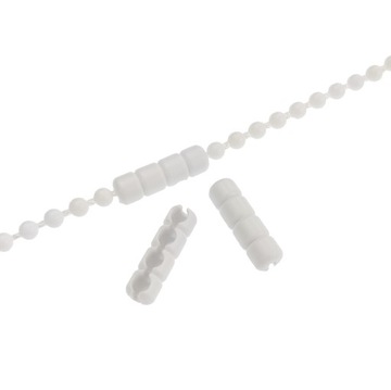 Łącznik łańcuszka rolet niezrywalny 4,4 mm biały