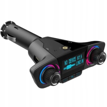 Bluetooth FM-передатчик RGB автомобильный комплект громкой связи ВОЛЬТМЕТР 8в1