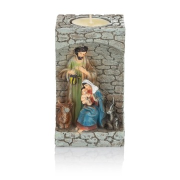 Świąteczny ŚWIECZNIK tealight ŚWIĘTA RODZINA