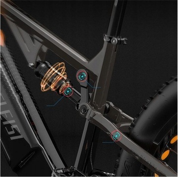 Электрический велосипед Lankeleisi, двойной мотор, 2000 Вт, 48 В, 20 Ач, 48 км/ч 130 км, 26 дюймов