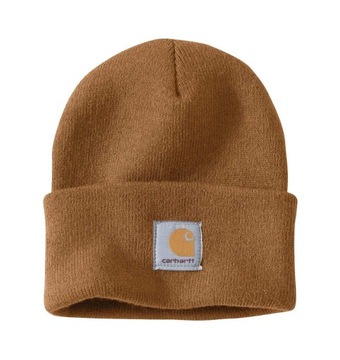 CARHARTT ciepła czapka Beanie zimowa akrylowa brązowa