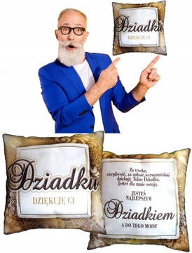 DZIEŃ BABCI i DZIADKA poduszka BABCIA i DZIADEK