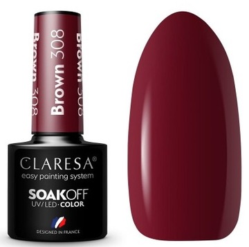 CLARESA LAKIER HYBRYDOWY UV/LED BROWN 308