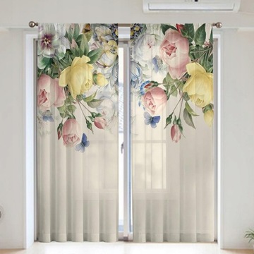 Оконные шторы с цветами Узор 32х241см