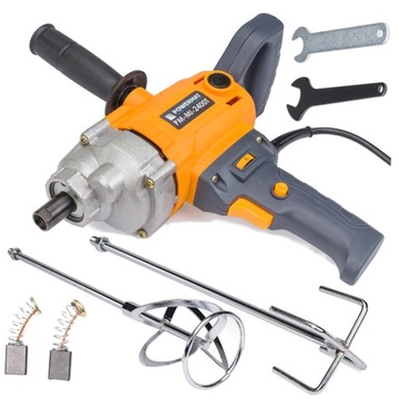 MIESZADŁO ELEKTRYCZNE DO ZAPRAW 2400W 2x MIESZALNIK MIXER 120mm MOCNE