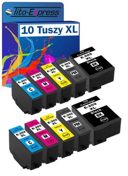 10x Tusze do EPSON 202 XL XP-6000 XP-6100 XP-6105