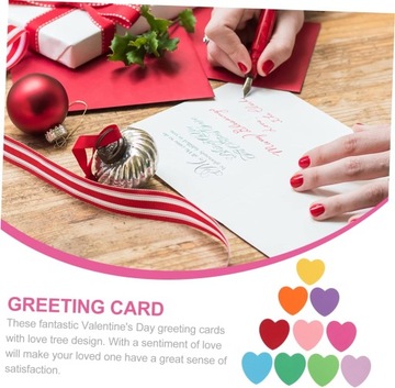 100 Szt Karton w Kształcie Serca Taśma z Notatkami Małe Naklejki Serca Nota