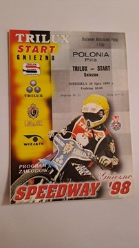 START GNIEZNO - POLONIA PIŁA 26-07-1998 - PROGRAM ŻUŻLOWY CZYSTY