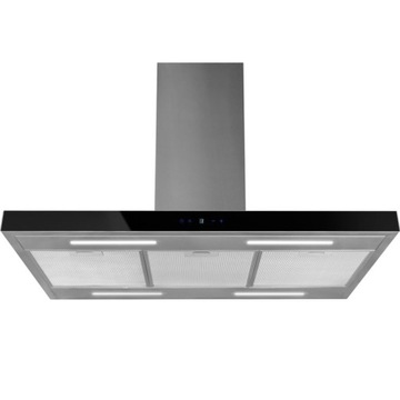 Okap wyspowy Nortberg SENTO ISLAND 90 INOX-czarny