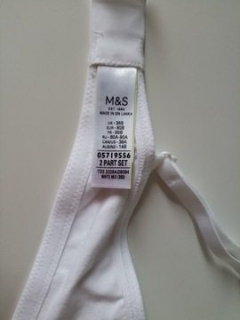 Śliczny biustonosz M&S EUR 80B 3208A 74%cotton