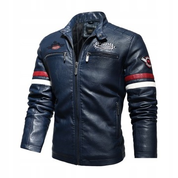 MOTOCYKLOWA KURTKA SKÓRZANA RAMONESKA MĘSKA4XL
