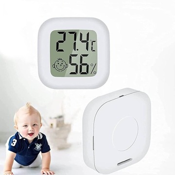 CYFROWY TERMOMETR HIGROMETR POKOJOWA STACJA POGODY POGODOWA Z WYŚWIETLACZEM