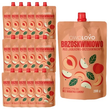 ZESTAW MUSÓW BRZOSKWINIOWYCH Owolovo 16x200g