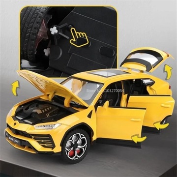 1/24 Lambo URUS Bison SUV, спортивные игрушки из сплава, модель автомобиля, литье под давлением, металл