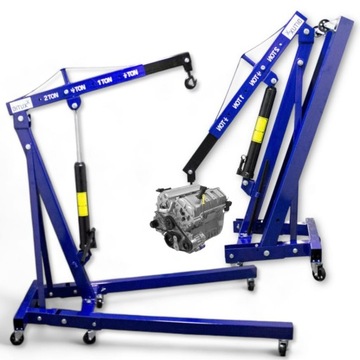 Гидравлический кран мастерской 2Т, складной, грузоподъемность до 2000 кг.