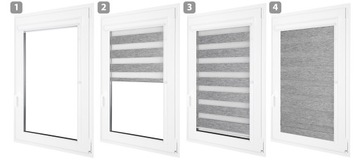 Рулонные шторы «День и Ночь». Размер в кассете рулонных штор Премиум