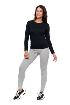 ЖЕНСКАЯ ЧЕРНАЯ ХЛОПКОВАЯ ФУТБОЛКА С ДЛИННЫМ РУКАВОМ CLASSIC SMOOTH MORAJ XXL