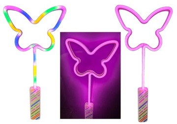 RÓŻDŻKA ŚWIECĄCA MOTYL MOCNY LED MIX KOL 42CM ŚWIECĄCY E2105 EMAJHURTOWNIA