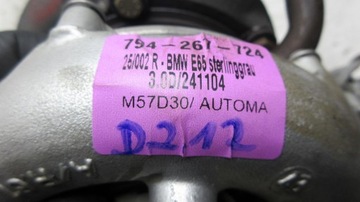BMW E65 E60 7789081H TURBÍNA TURBO 3.0D