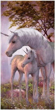 RĘCZNIK bawełniany JEDNOROŻEC 70x140 unicorn KOŃ