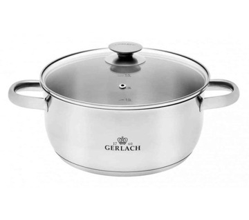 GARNKI GERLACH FIRST STALOWE INDUKCJA ZESTAW 10 ELEMENTÓW