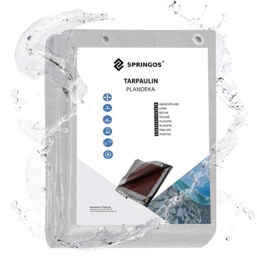 КРЕЗЕНТ 5х8м, УСИЛЕННЫЙ СЕРЕБРО, 210G, ПРОЧНОЕ ПОКРЫТИЕ, ТОЛСТАЯ ПЛАСТИНА