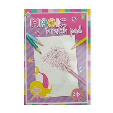 Волшебный блок-раскраска скретч-карты принцессы