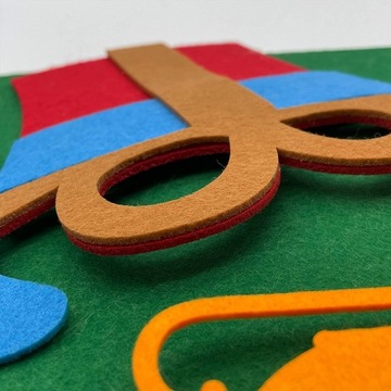 DIY FILCOWA CHOINKA ZE ŚWIATEŁKAMI OZDOBY ŚWIĄTECZNE DEKORACJA Z FILCU 29el