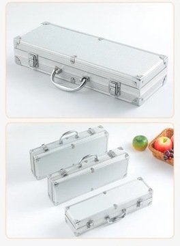 Набор для барбекю, принадлежности для барбекю, нержавеющая сталь, чемодан из 5 предметов.