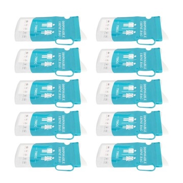 10шт одноразовый пакет для мочи 750мл