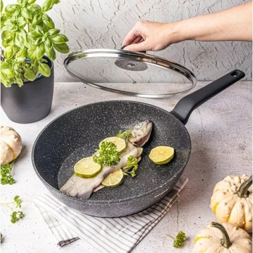 Набор мраморных кастрюль + индукционная сковорода, 7 предметов.