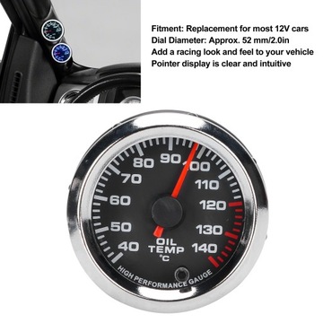 WSKAŹNIK OLEJU 52MM WODY TEMPERATURY CZUJNIK