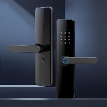 Умная дверная ручка Tuya, цилиндр замка Wi-Fi, RFID-код, отпечаток пальца