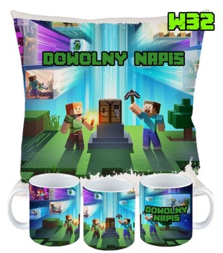 НАБОР КРУЖКИ ПОДУШКА ДЛЯ MINECRAFT CREEPER PLAYER ПОДАРОК ​​НА ДЕНЬ РОЖДЕНИЯ