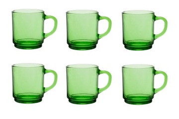 Kubek z uchem komplet 6x260 ml sztuk Duralex Green