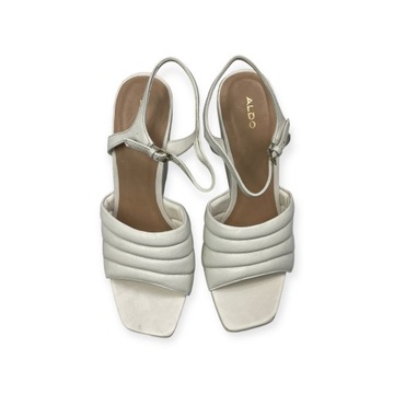 Sandały damskie białe koturn Aldo 40