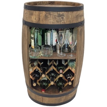 Алкогольный бар с бочкой со складной палубой для бутылок вина