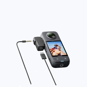 do mikrofonu do insta360 One X3 podłącz mikrofon d