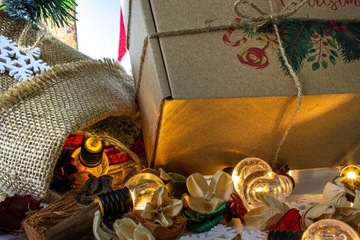 Экологическая РОЖДЕСТВЕНСКАЯ КОРОБКА Картонная коробка для РОЖДЕСТВЕНСКОГО подарка, 3 шт.