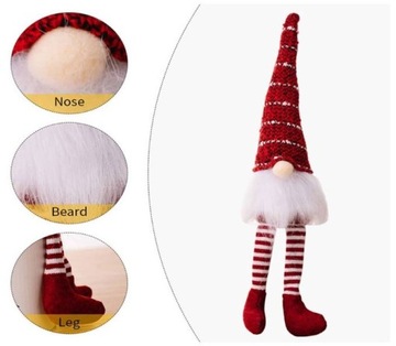 САНТА, ГНОМ, ГНОМ, РОЖДЕСТВЕНСКИЙ ПОДАРОК, СИДИТ