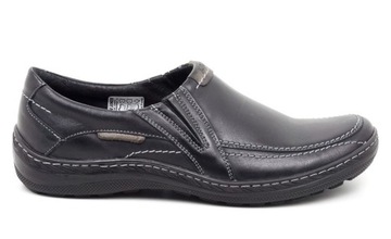 JOKER BUTY WSUWANE SKÓRZANE POLSKIE 270 CZARNY 44