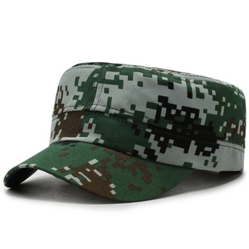 Regulowana klasyczna zwykła czapka w stylu Vintage Army Military Cadet Hat