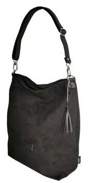 Сумка Сумка А4 SHOPPER BAG SUEDE PLUSH ЧЕРНАЯ