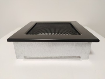 РЕШЕТКА ВЕНТИЛЯЦИОННАЯ КАМИНА 17x17, ЧЕРНАЯ