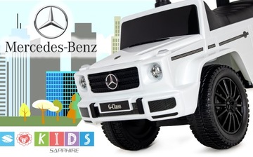 DUŻY JEŹDZIK samochód AUTO pchacz MERCEDES G-CLASS chodzik DŹWIĘKI schowek