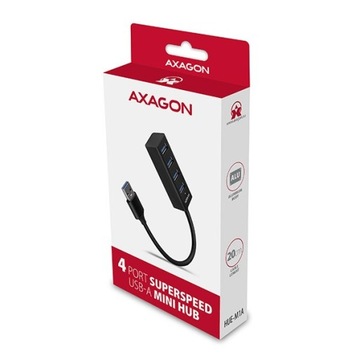 HUE-M1A Концентратор, 4-портовый мини-металлический USB 3.2 Gen 1,