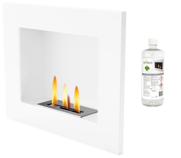 Biokominek UNIFLAM 50x40cm biały mat wiszący